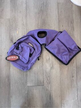 NWT Showman Western Cordura Nylon Insulated Saddle Horn Bag Purple Trail Riding
